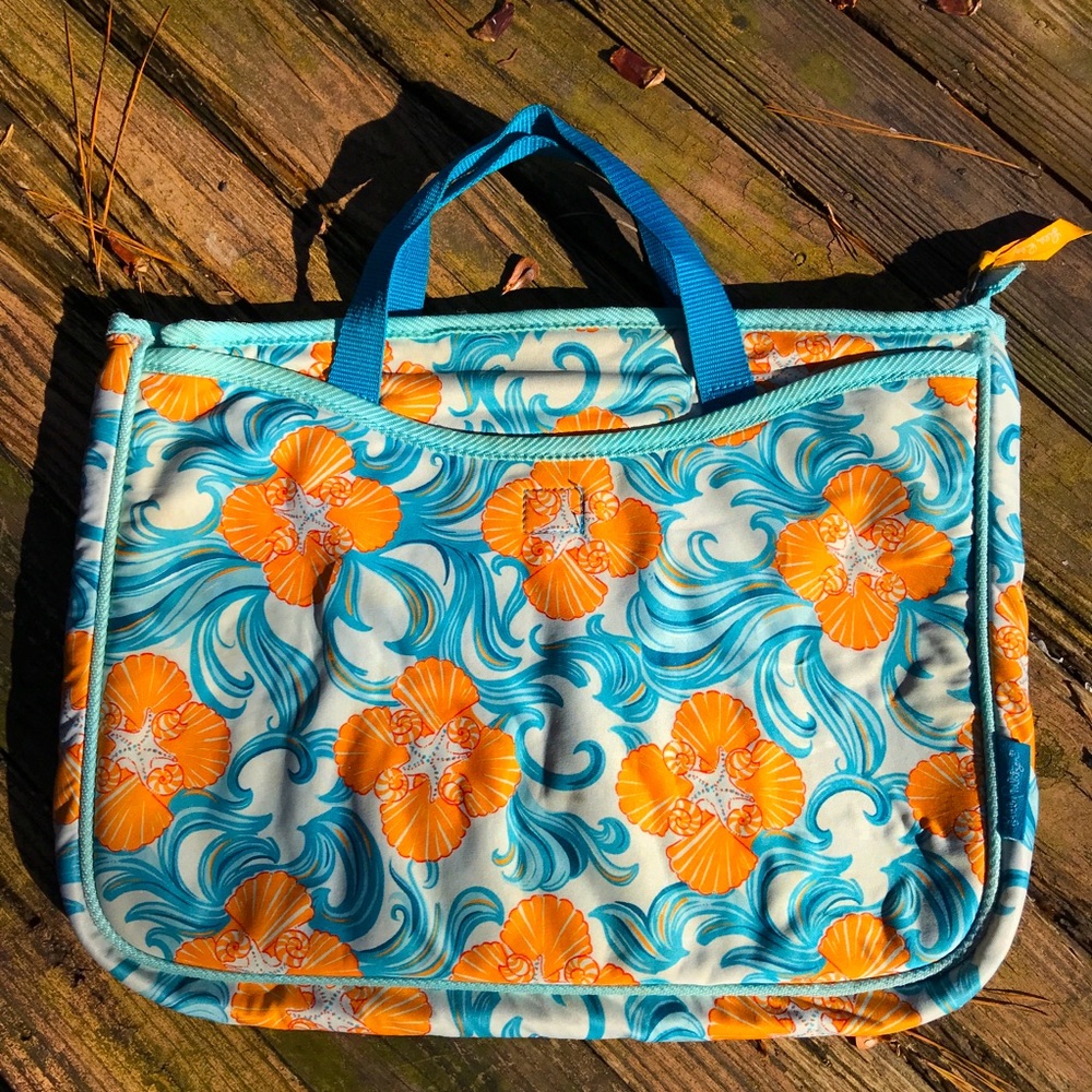 Lilly Pulitzer Laptop Tote in Do the Wave Print